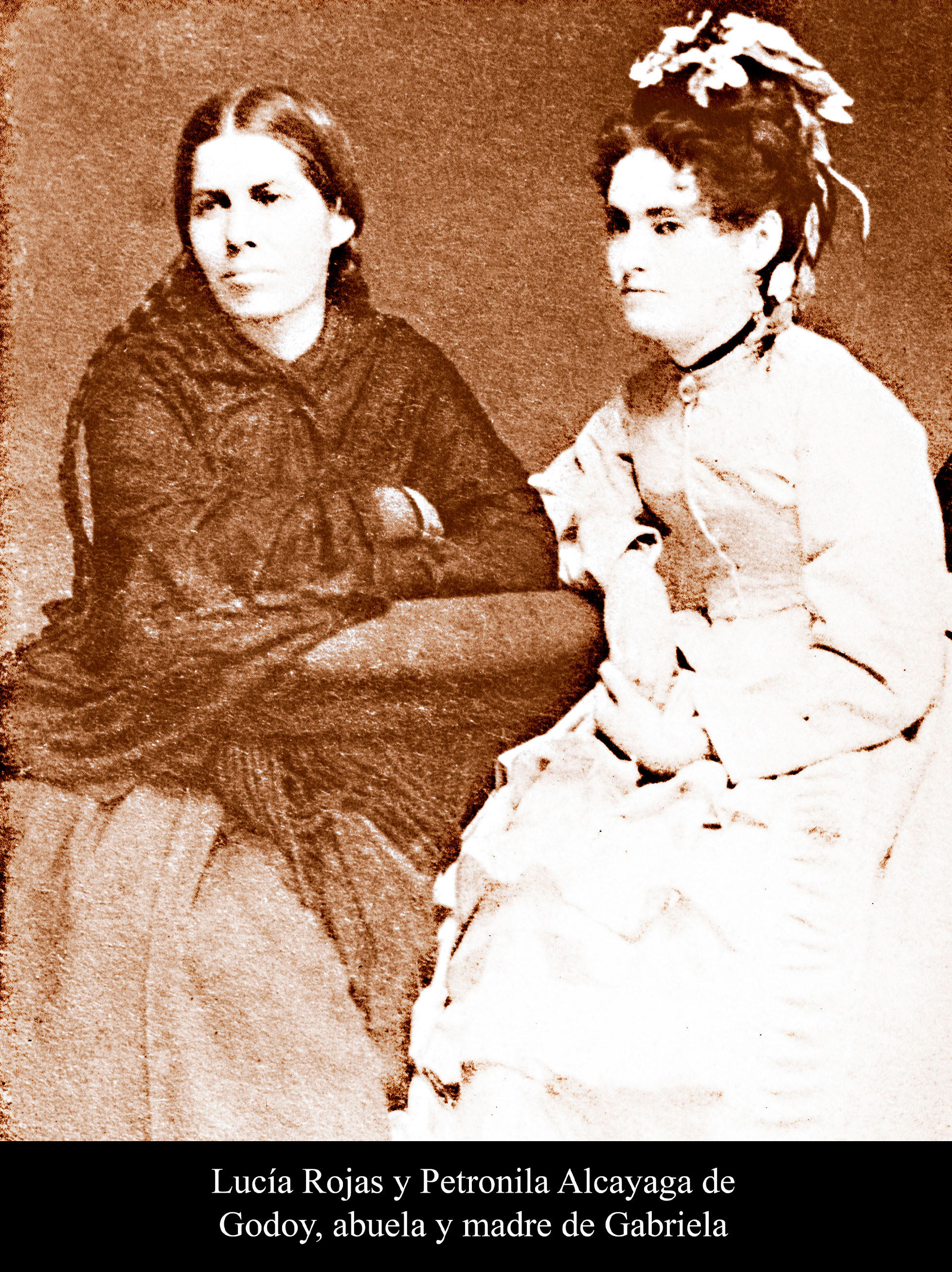 Luc&iacute;a Rojas y Petronila Alcayaga de Godoy