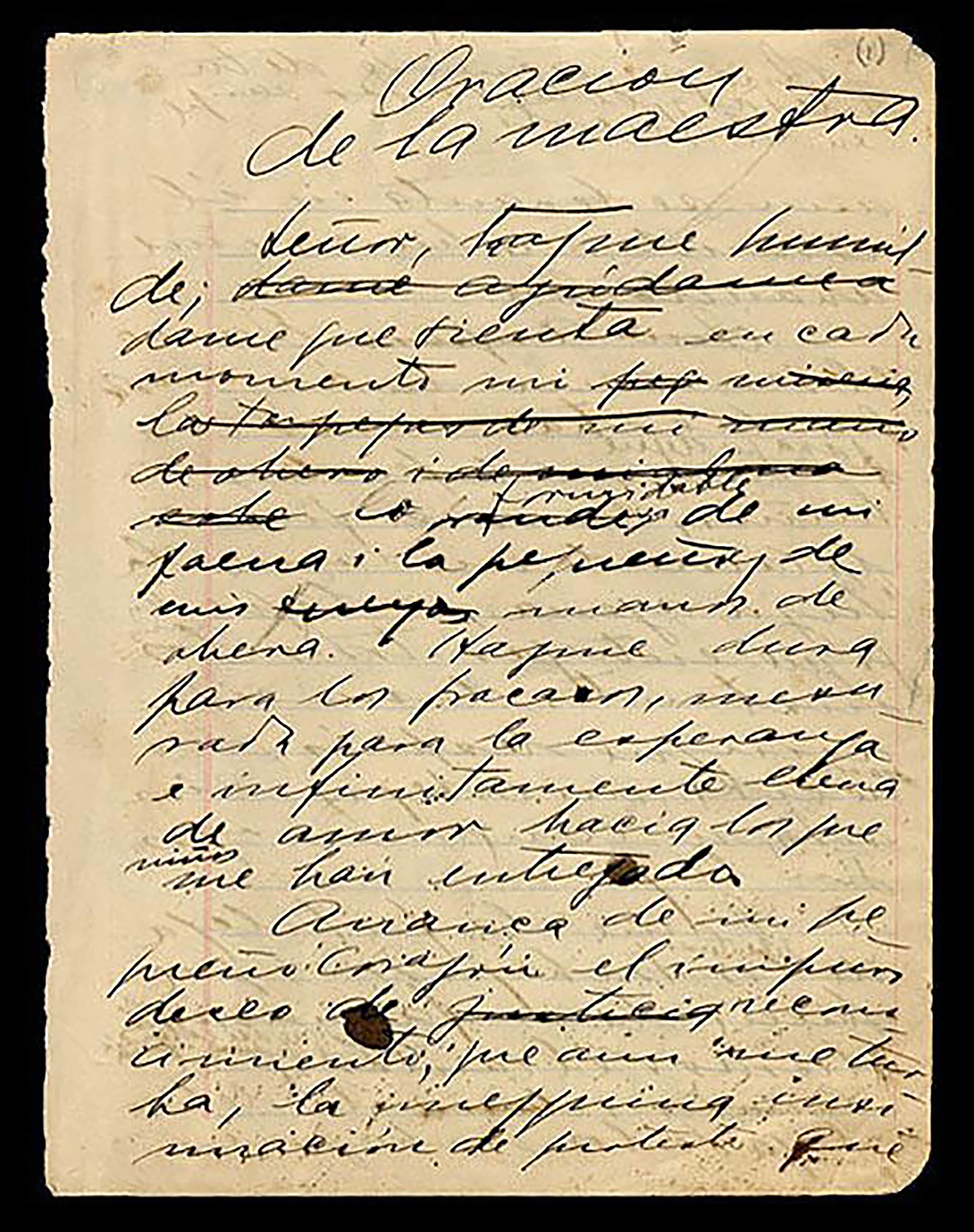 Oraci&oacute;n de la Maestra