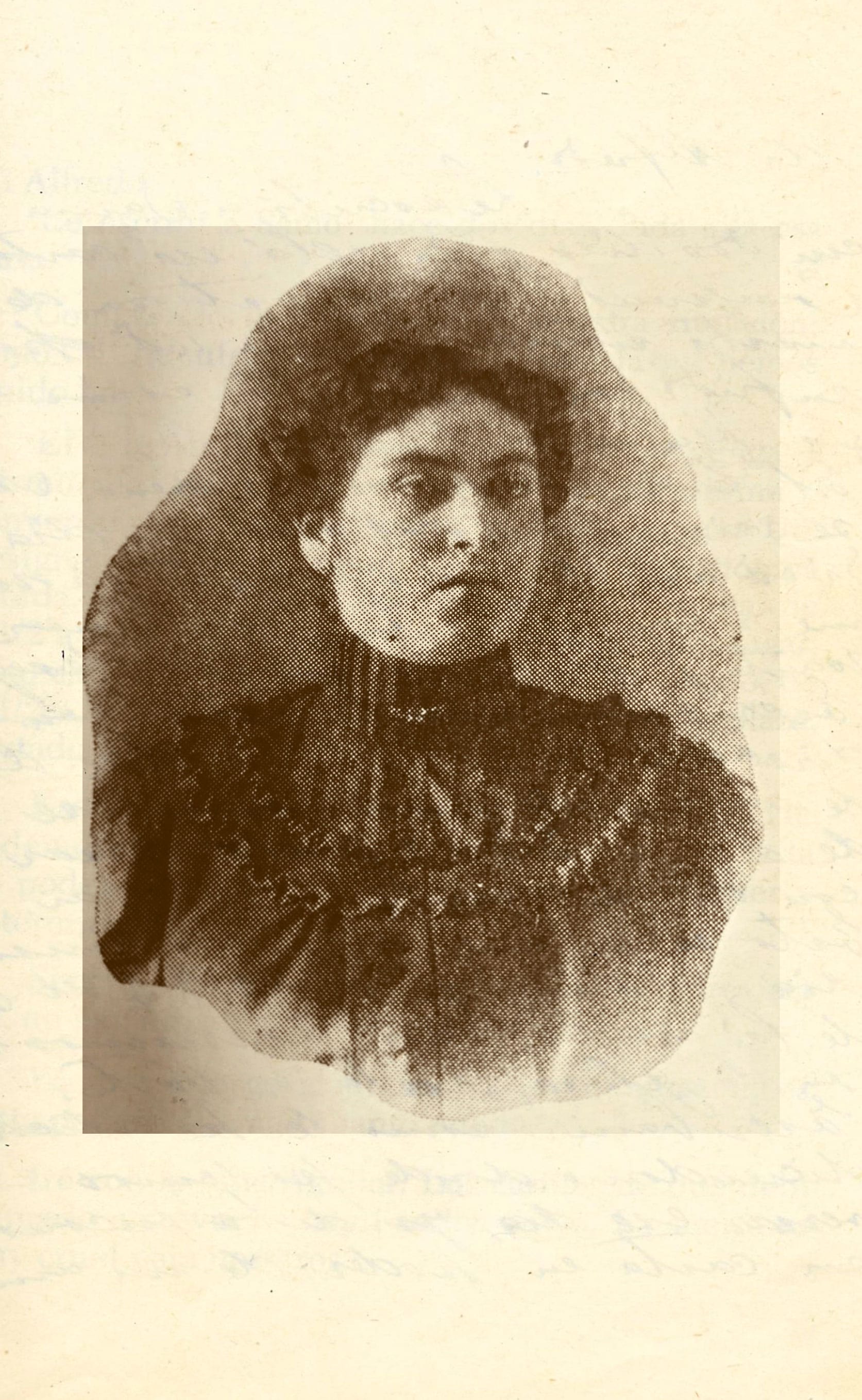 Gabriela Mistral a los 17 años