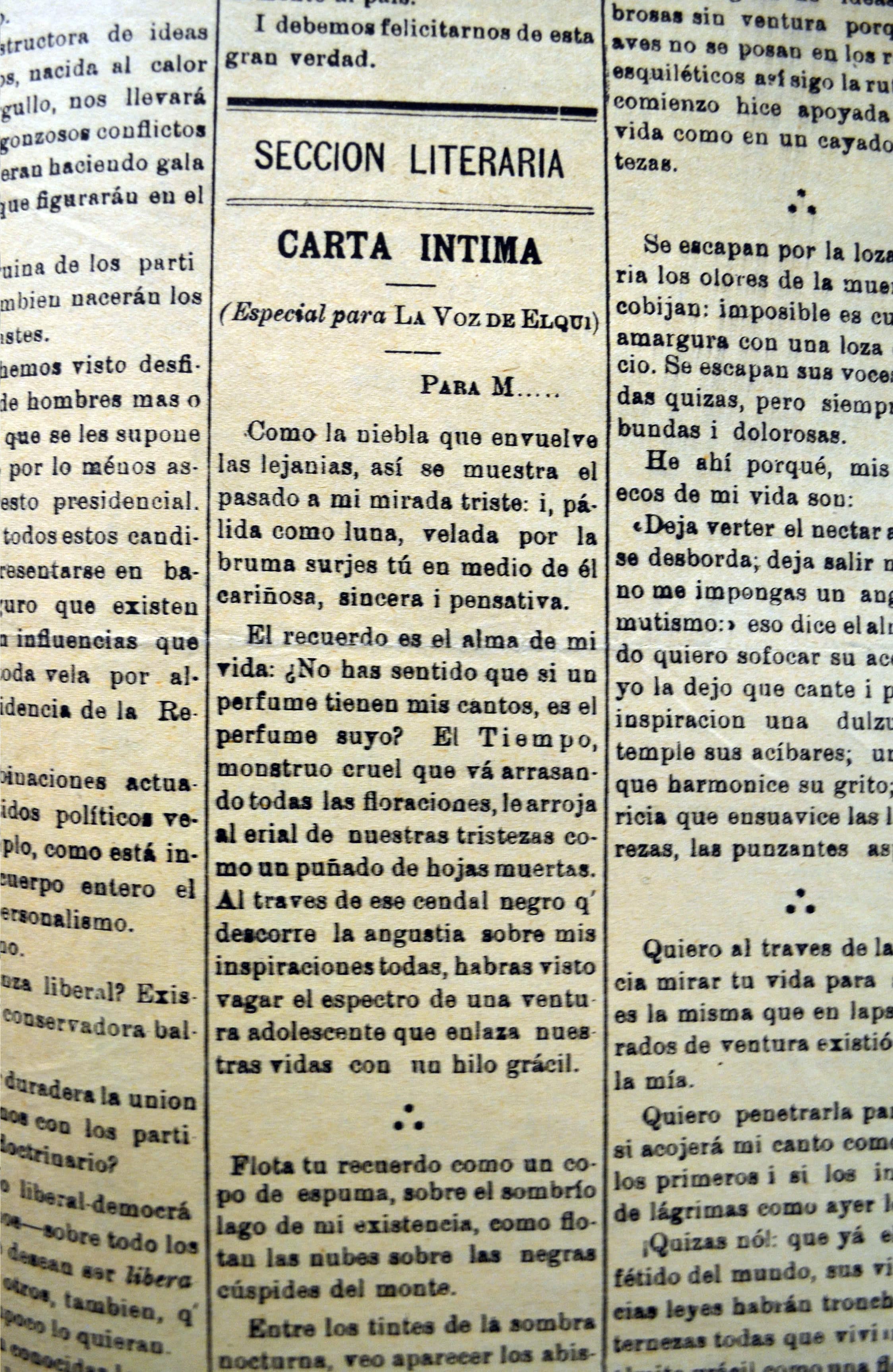 CARTA INTIMA